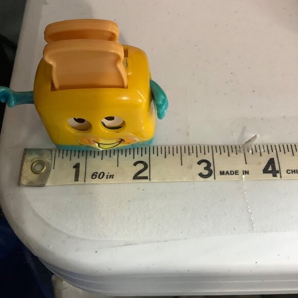 Vtg TOMY Wind-Up Smiling Toaster Appliance Toy Hong Kong 2" FLAWS Sidewise Move - Picture 7 of 7